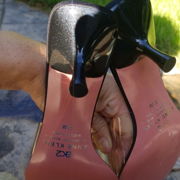 BRAND NEW ANNE KLEIN AK2 ACRYLIC & BLACK W/GLITTER - Picture 6 of 6